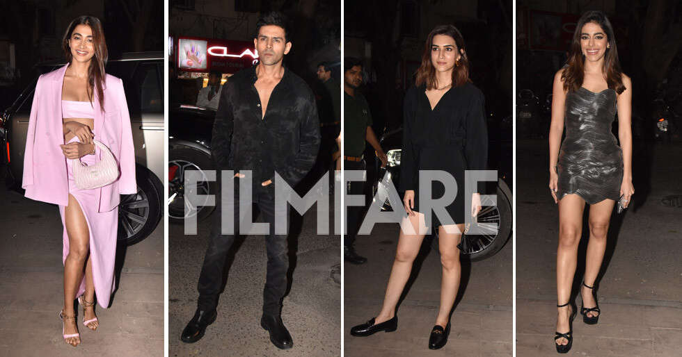 Kriti Sanon, Tara Sutaria and others turn up in style at Kartik Aaryan ...