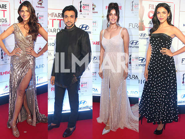 Filmfare OTT Awards 2023: Kubbra Sait, Pratik Gandhi & others arrive at the red carpet. Pics: