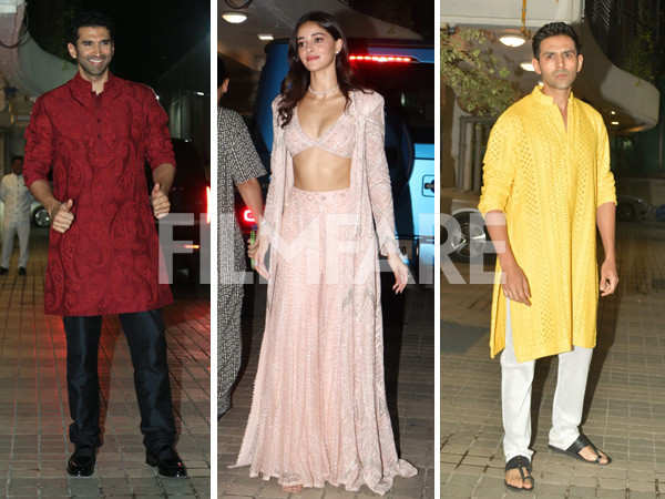 Kartik Aaryan, Ananya Panday and others glam up Sara Ali Khan’s Diwali party. Pics:
