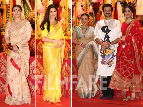 PICS: Rani Mukerji, Kajol, Sonam Kapoor and others get clicked at a Durga Puja pandal