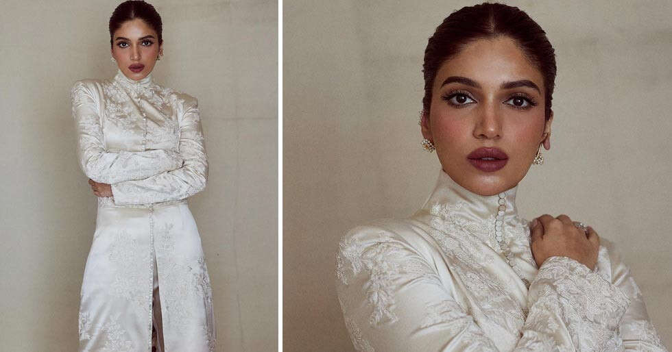 Bhumi Pednekar exudes royalty in a beautiful all-white attire