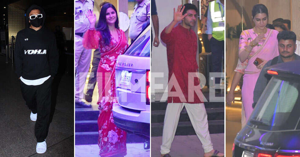 Katrina Kaif, Kriti Sanon, Ranveer Singh and others return to Mumbai. See pics: