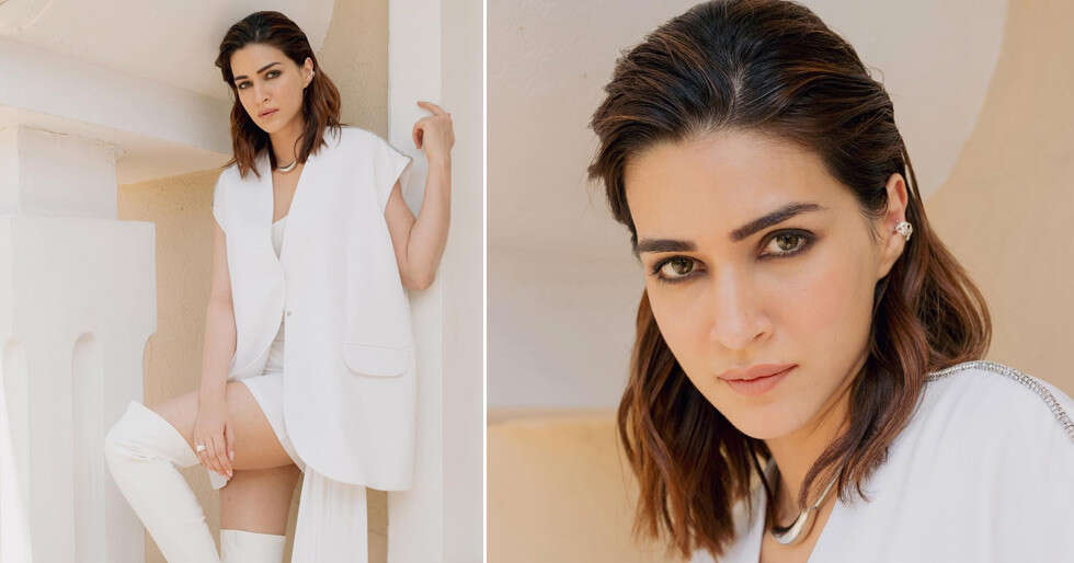 Kriti Sanon stuns in a pristine all-white look. See pics: