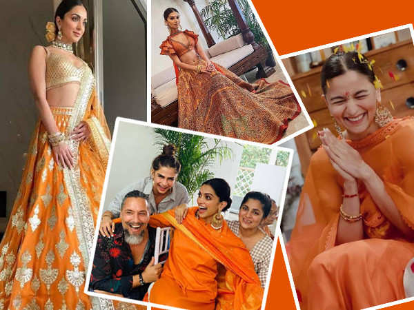 Navratri Special: Orange outfits inspired by our favourite Bollywood divas