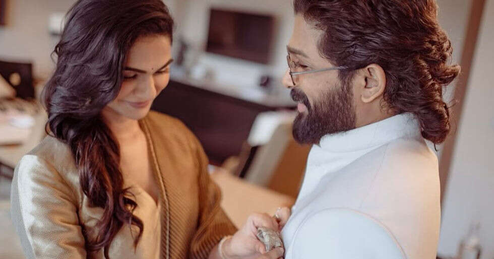 Allu Arjun’s wife Sneha Reddy congratulates her husband for his National Film Award win