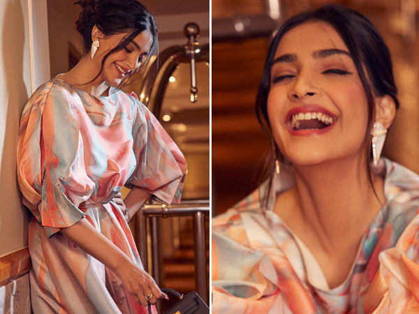 Sonam Kapoor dazzles in a flowy satin dress