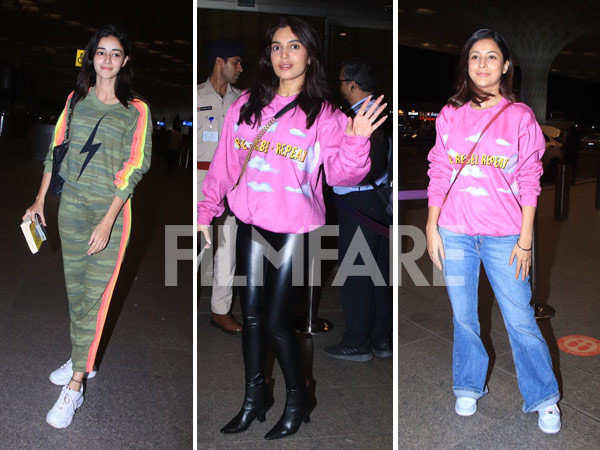 Bhumi Pednekar, Shehnaaz Gill and Ananya Panday get clicked at the airport