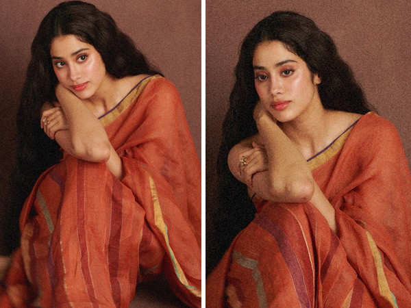 Janhvi Kapoor looks dreamy in a gorgeous linen saree