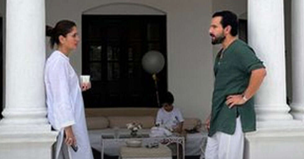 Karisma Kapoor shares a pic of Kareena Kapoor Khan-Saif Ali Khan ‘discussion’ from Pataudi Palace