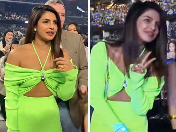 Priyanka Chopra Jonas looks lovely in a green dress as she attends Nick Jonas' concert