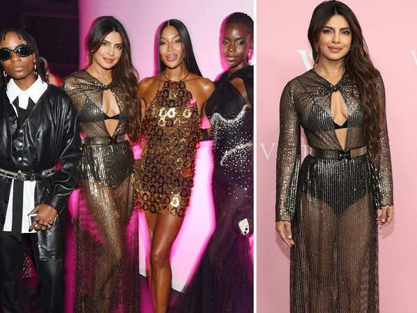 Priyanka Chopra Jonas's black sheer dress steals the show at New York Fashion Week; see pics