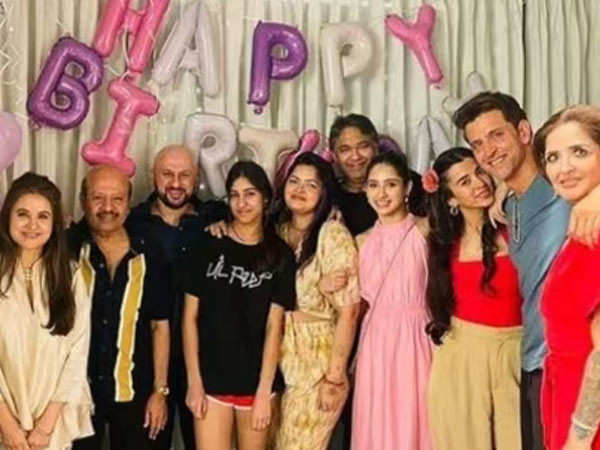 Pictures of Saba Azad enjoying Hrithik Roshan's niece's birthday surface online; see here