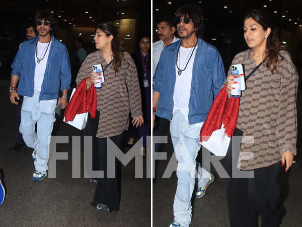 Shah Rukh Khan returns to Mumbai after Jawan’s Dubai trailer launch. See pics: