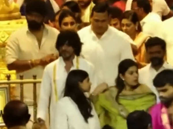 Pictures of Shah Rukh Khan and Suhana Khan visiting the Tirupati Temple surface online; see here