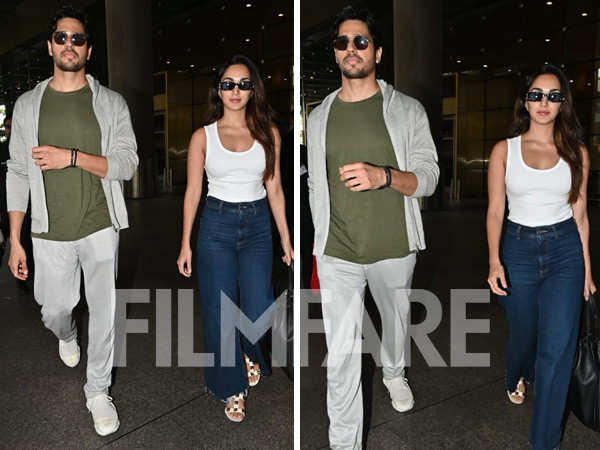 Sidharth Malhotra and Kiara Advani don casuals as they get clicked at the airport