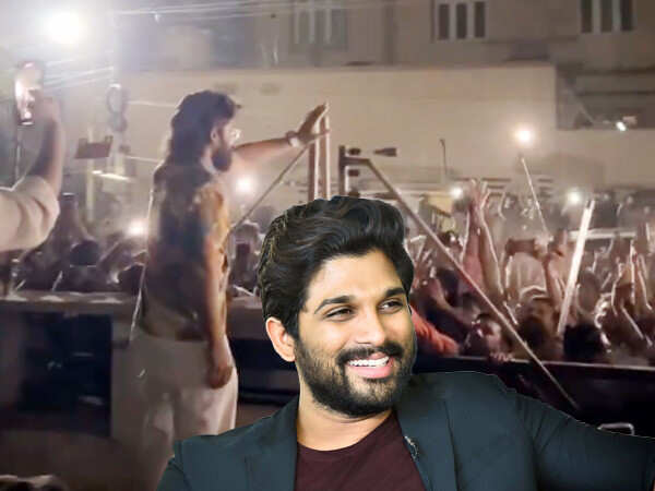 Pushpa 2 Actor Allu Arjun Greets His Fans Outside His Home On His ...