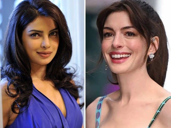 Anne Hathaway says working with Priyanka Chopra would be a "great idea"