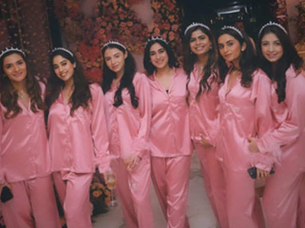 Radhika Merchant's pink and white bridal shower, Janhvi Kapoor attends |  Filmfare.com