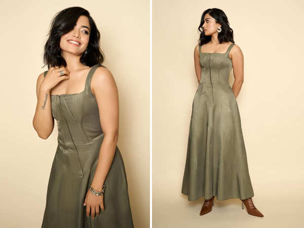 In Pics: Rashmika Mandanna keeps it chic in a corset dress