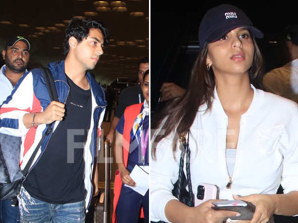 Suhana Khan and Aryan Khan get clicked at the airport. See pics: