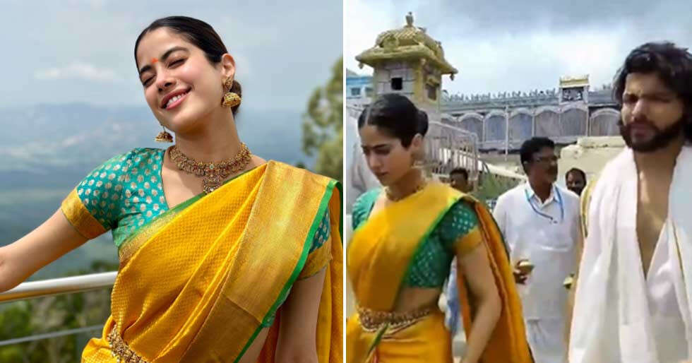 Janhvi Kapoor visits Tirupati with Shikhar Pahariya on Sridevi’s birthday