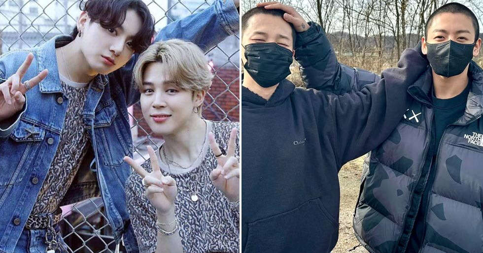 BTS’ Jimin and Jungkook pose with other soldiers in unseen military photos