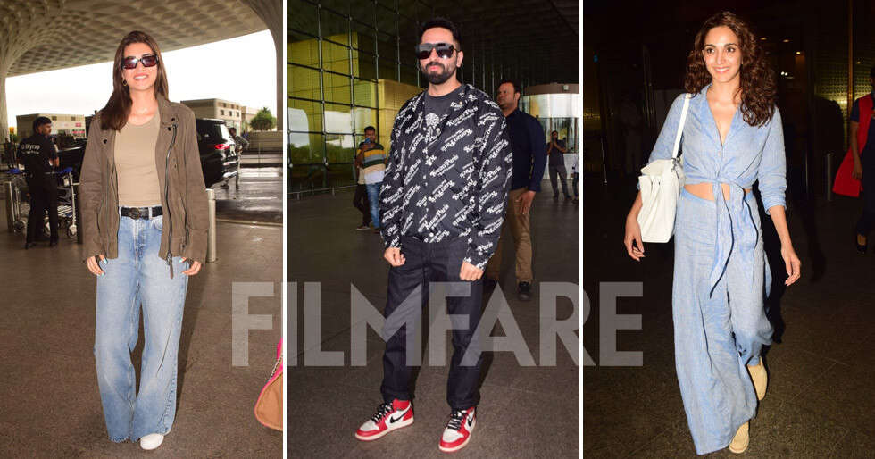 Kriti Sanon, Kiara Advani and Ayushmann Khurrana clicked at the airport