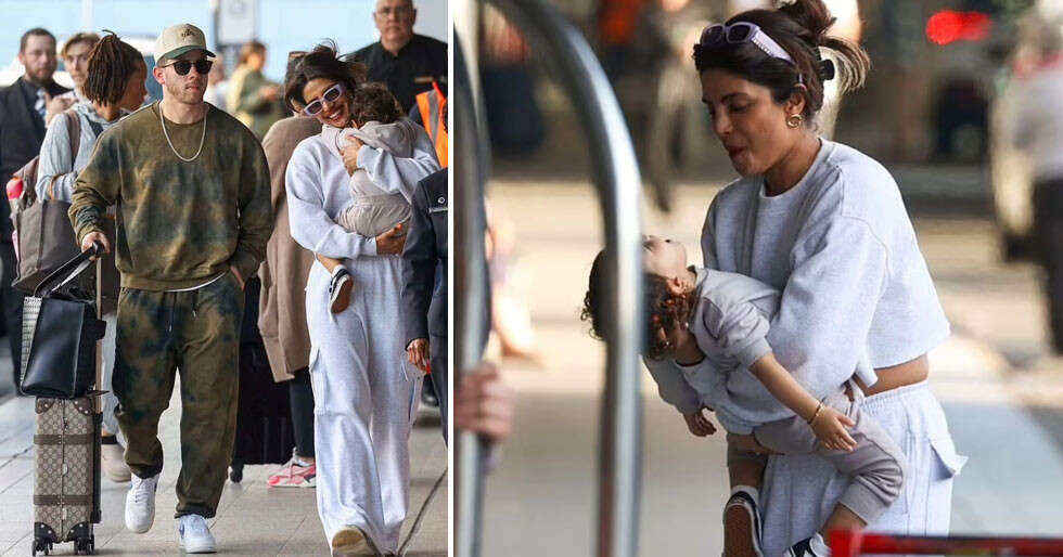 Photos: Priyanka & Nick Jonas’ airport pics with Malti are adorable