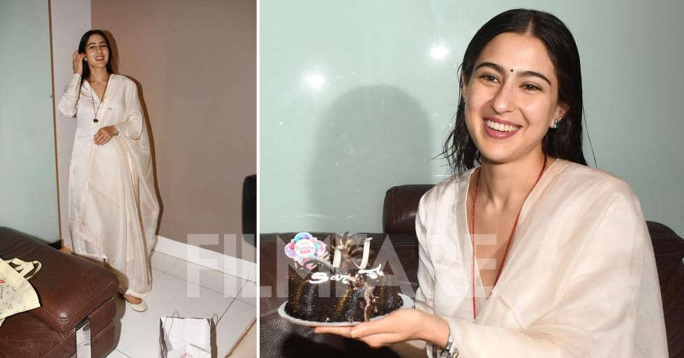 The gorgeous Sara Ali Khan celebrates her birthday with the media