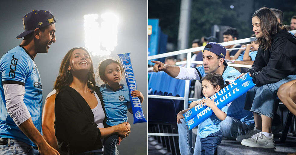 Ranbir Kapoor, Alia Bhatt and Raha’s Goofy Photos From a Football Match