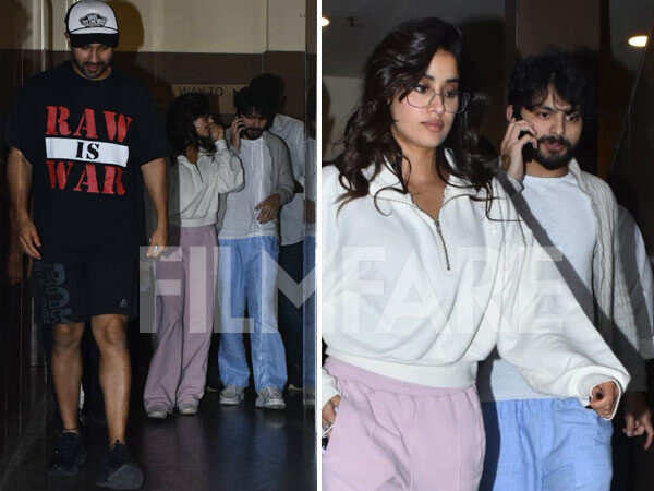 Pics: Janhvi Kapoor Shikhar Pahariya and Varun Dhawan step out