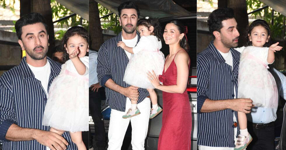 In Pics: Ranbir, Alia and Raha’s unmissable appearance on Christmas