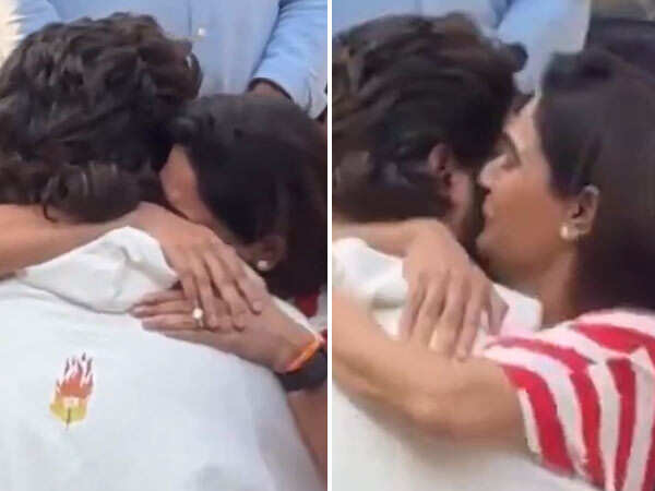 Sneha Reddy breaks down hugs Allu Arjun after his release from jail 