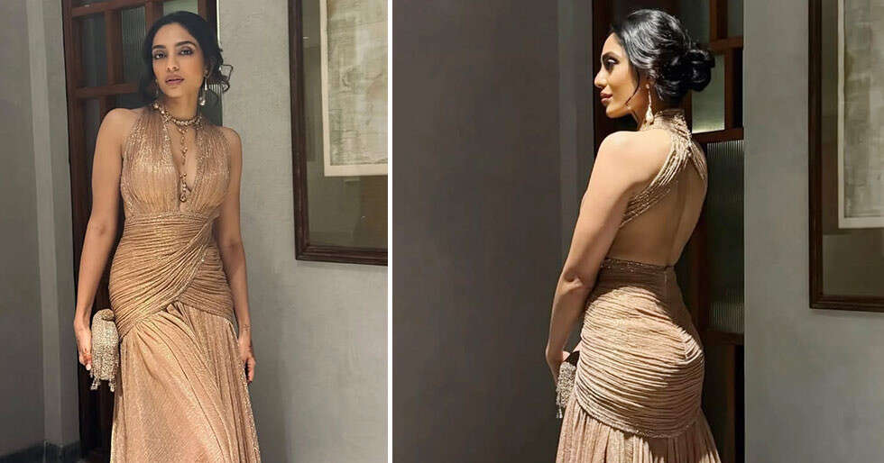 In pics: Sobhita Dhulipala’s dazzling wedding cocktail party look