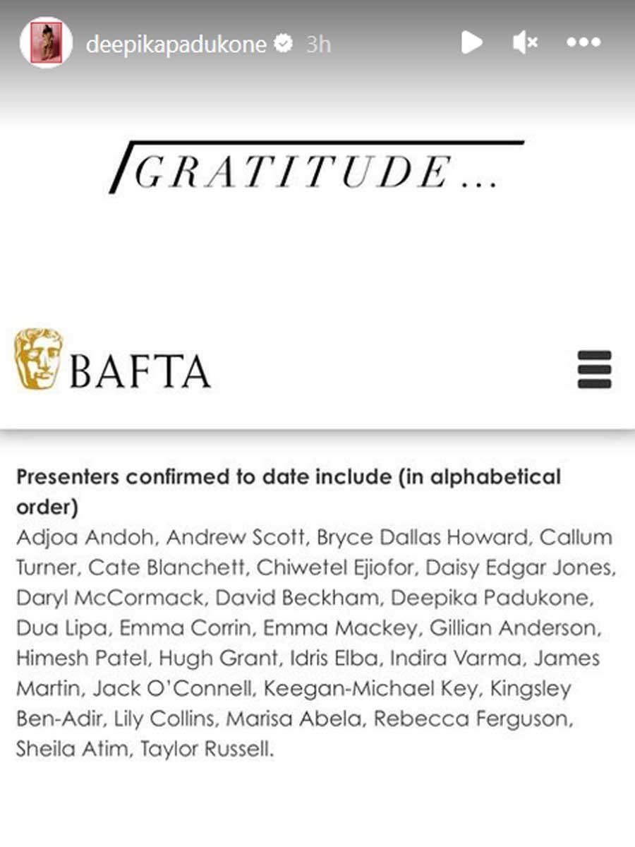 Deepika Padukone BAFTA
