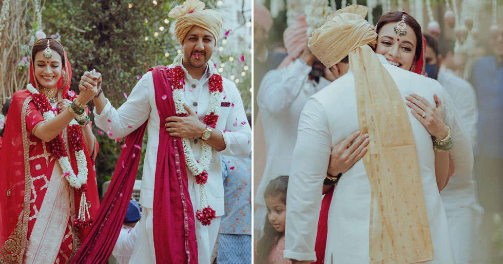 Dia Mirza posts wedding pics as she wishes hubby Vaibhav Rekhi on their anniversary