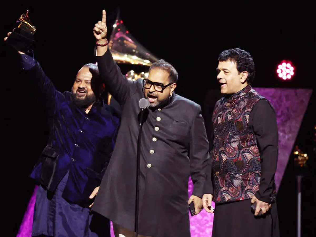 Grammys 2024 AR Rahman Shankar Mahadevan Zakir Hussain Selvan Ganesh
