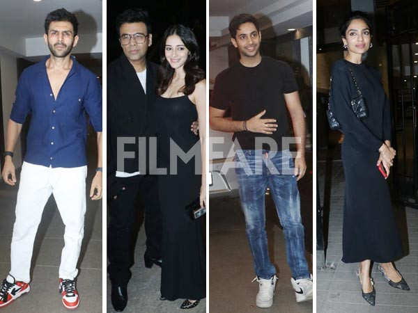 Ananya Panday, Kartik Aaryan and others turn up in style at Neha Dhupia's party