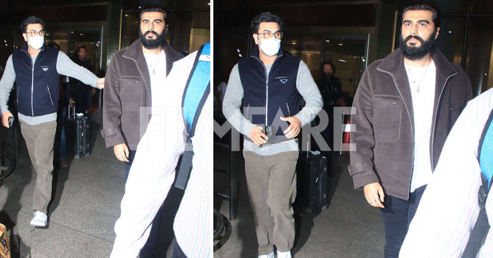 Ranbir Kapoor and Arjun Kapoor get clicked at the airport. See pics: