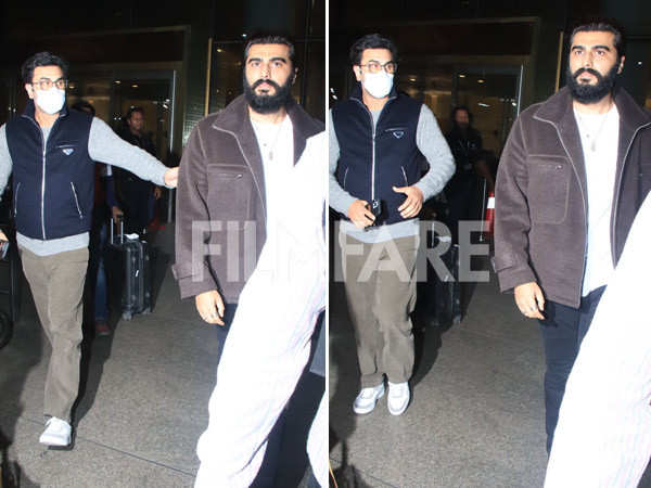 Ranbir Kapoor and Arjun Kapoor get clicked at the airport. See pics: