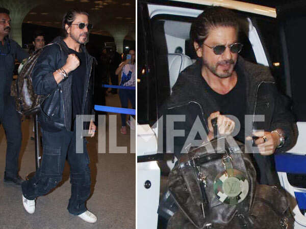 Shah Rukh Khan sports two ponytails as he flies out of Mumbai. Watch |  Bollywood - Hindustan Times