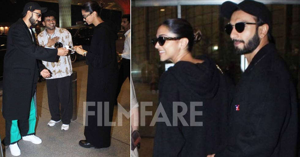 Deepika Padukone twins with Ranveer Singh in black, cuts birthday cake ...