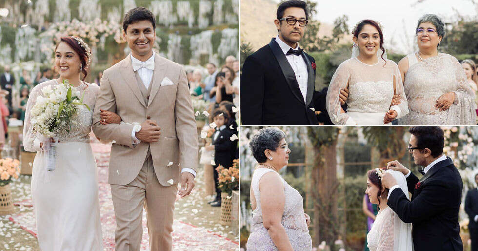 Aamir Khan gets emotional as Ira Khan and Nupur Shikhare exchange vows