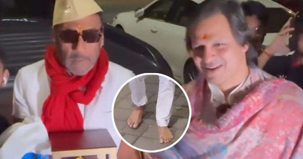 Jackie Shroff graces the Ram Mandir Pran Pratishtha ceremony without shoes