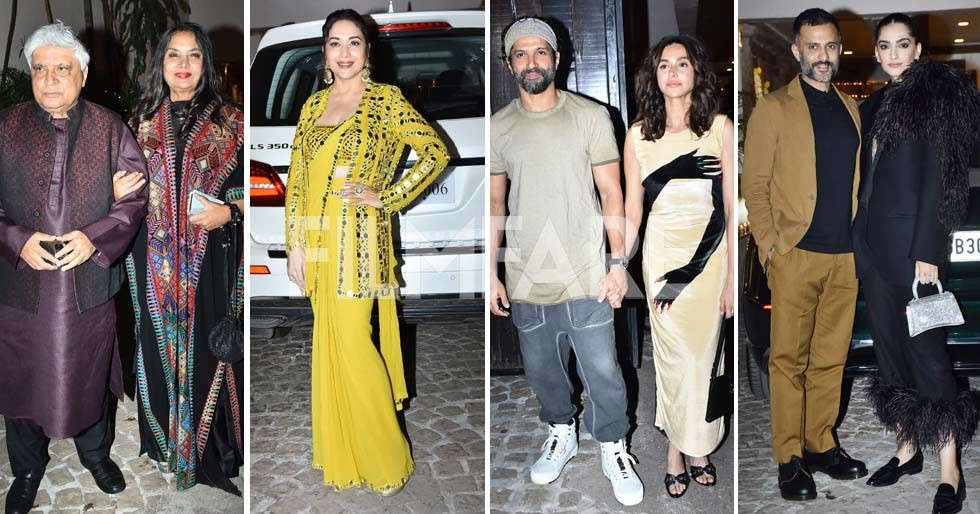 Sonam Kapoor, Madhuri Dixit and more attend Javed Akhtar’s birthday bash. Pics: