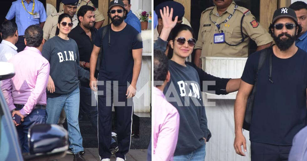 Katrina Kaif and Vicky Kaushal get clicked at airport after returning from their New Year rendezvous