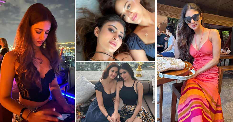 PICS: Disha Patani and Mouni Roy step out in noir glam for a night out in Bangkok