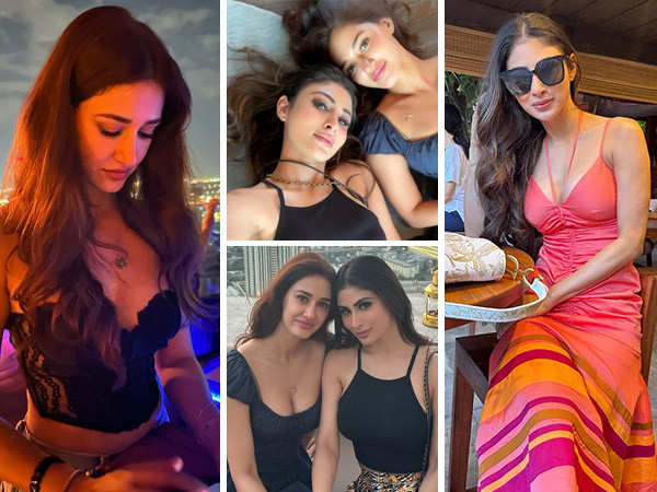 PICS: Disha Patani and Mouni Roy step out in noir glam for a night out in Bangkok