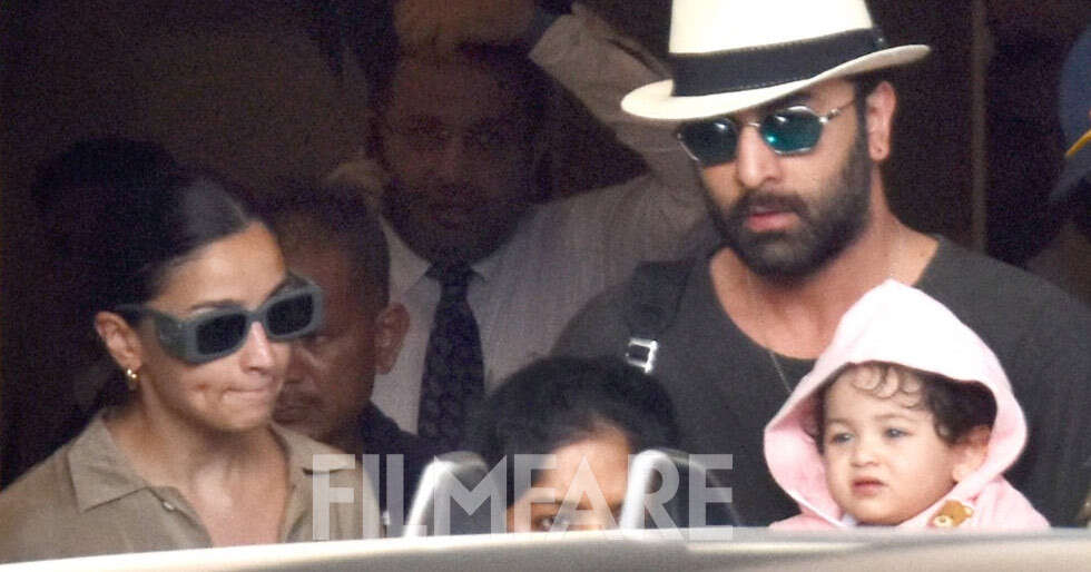 Alia Bhatt and Ranbir Kapoor return to Mumbai with Raha after their New Year holiday. See pics: