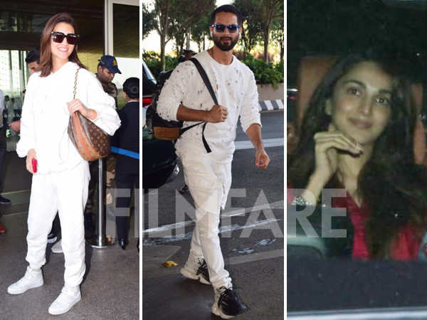 Shahid Kapoor, Kriti Sanon and Kiara Advani get clicked out and about in the city